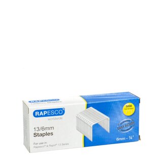 4A Staples Rapid 13/6 | Colour: Silver-coloured | Size 6 millimetre | Contents 5000 staples | Per box