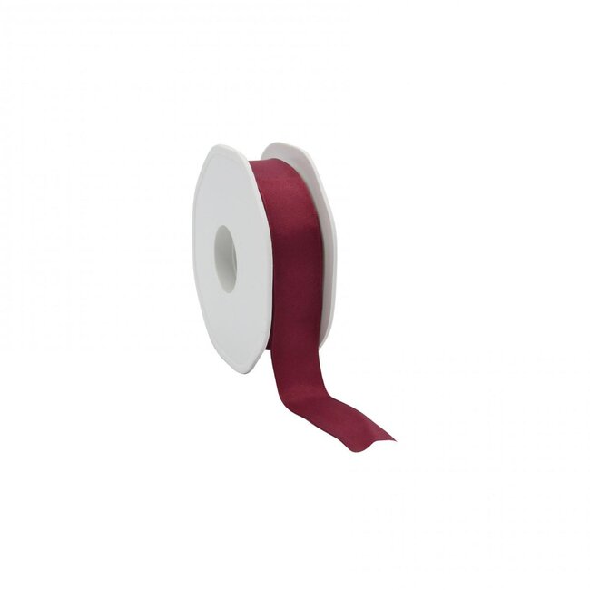 Stofdraad Textiel Lint | Kleur: Bordeauxrood | Breedte 23 millimeter | Lengte 20 meter | Per rol