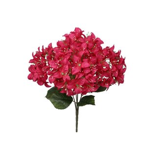 4A Bougainville Grappe Fleur artificielle | Couleur: Rose foncé | Longueur ± 46 centimeter | Par fleur artificielle