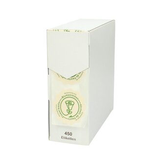 4A Flowerpaper Autocollant Étiquette Étiquettes | Couleur: crème | Diamètre 50 millimeter | Par 450 autocollants