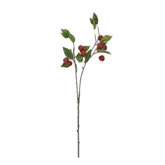 4A Pruim "Claude" Kunsttak | Kleur: Rood | Lengte ± 76 centimeter | Per kunsttak