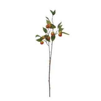 4A Pruim "Claude" Kunsttak | Kleur: Rood Groen | Lengte ± 76 centimeter | Per kunsttak