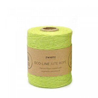 4A Jute corde fil | Couleur: Vert pomme | Diamètre 3 millimètre | Longueur 160 mètre | Par rouleau