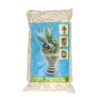 4A Houtsnippers | Kleur: Natuurlijk Wit | Diameter 10 - 20 millimeter | Inhoud 5 liter | Per zak