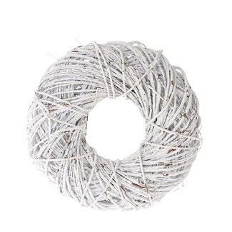 4A Twister Krans | Kleur: Natuurlijk Wit | Diameter 35 centimeter | Per krans