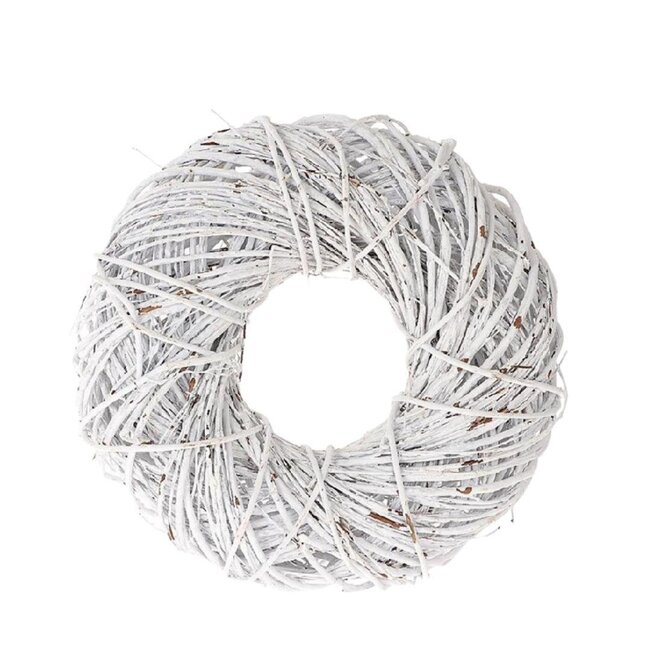 Twister Krans | Kleur: Natuurlijk Wit | Diameter 35 centimeter | Per krans
