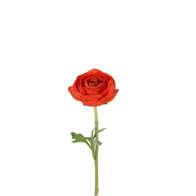 Ranonkel Kunstbloem | Kleur: Rood Oranje | Ranunculus Kunstbloemen | Lengte ± 35 centimeter | Per 6 kunstbloemen