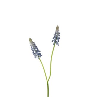 4A Blauw Druifje Kunstbloem | Kleur: Blauw | Muscari Kunstbloemen | Lengte ± 45 centimeter | Per 12 kunstbloemen
