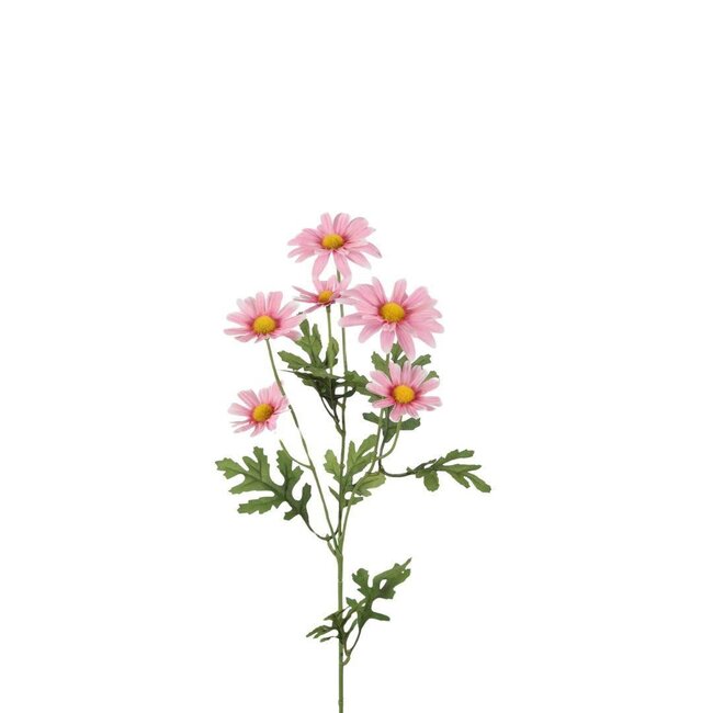 Madeliefje Kunstbloem | Kleur: Roze | Bellis Perennis Kunstbloemen | Lengte ± 70 centimeter | Per 6 kunstbloemen