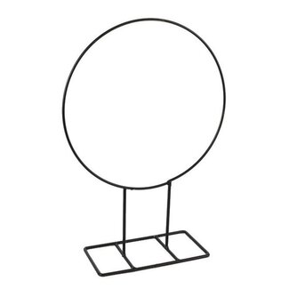 4A Anneau en fer avec pied | Couleur: Noir | Diamètre 38 centimètre | Hauteur 50 centimètre | Par 8 anneaux