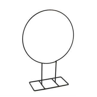 4A Anneau en fer avec pied | Couleur: Noir | Diamètre 48 centimeter | Hauteur 60 centimeter | Par 8 anneaux