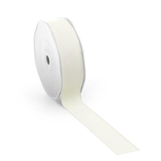 4A Ruban texturé | Couleur: Crème | Largeur 25 millimeter | Longueur 20 meter | Par rouleau