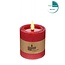 Stompkaars Geribbeld LED | Kleur: Rood | Diameter 7 centimeter | Hoogte 7.5 centimeter | Exclusief AAA batterijen | Per 6 kaarsen
