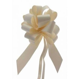 4A Pull Bow Ribbon | Colour: Cream-coloured | Width 30 millimeter | Per 30 bows