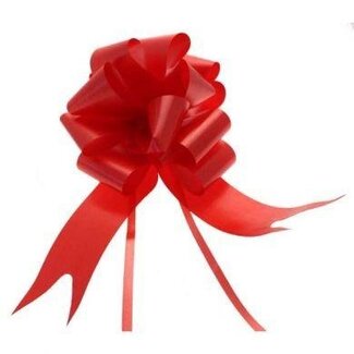 4A Trekstrik Lint | Kleur: Rood | Breedte 50 millimeter | Per 20 strikken