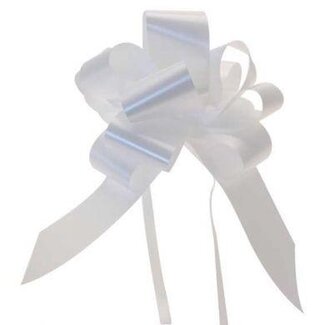 4A Pull Bow Ribbon | Colour: Natural White | Width 50 millimetre | Per 20 bows