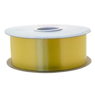 4A Ruban satin polyester | Couleur: Jaune | Largeur 50 millimeter | Longueur 91 meter | Par rouleau