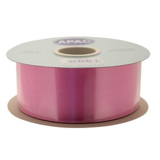 4A Ruban satiné poly | Couleur: Rose | Largeur 50 millimeter | Longueur 91 meter | Par rouleau