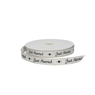 4A Just Married Lint | Kleur: Natuurlijk Wit | Breedte 15 millimeter | Lengte 20 meter | Per rol