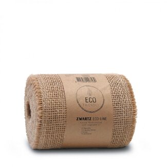 4A Ruban jute doux | Couleur: Brun clair | Largeur 150 millimètre | Longueur 10 mètre | Par rouleau