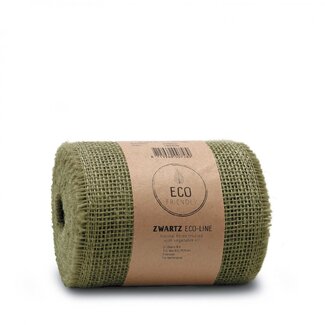 4A Jute Lint | Kleur: Olijfgroen | Breedte 150 millimeter | Lengte 10 meter | Per rol