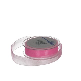 4A Organza Lint | Kleur: Roze | Breedte 25 millimeter | Lengte 50 meter | Per rol