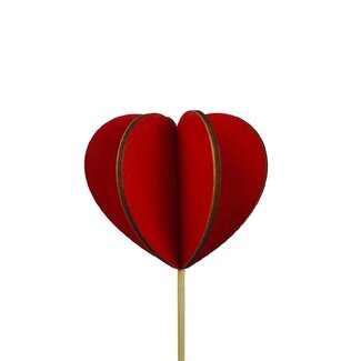 4A Heart pick “Kizz” | Colour: Red | Length pick ± 50 centimetre | Heart diameter 7 centimetre | Per 25 picks