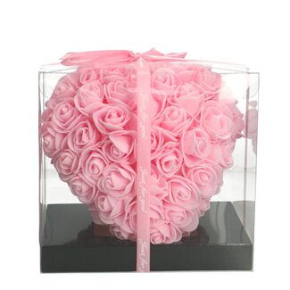 4A Heart of Foam Roses | Colour: Light pink | Height 15 centimeter | Per heart