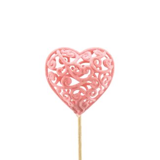 4A Heart hairpin “Heartroque” | Colour: Pink | Hairpin length ± 12 centimeter | Heart diameter 6 centimeter | Per 24 hairpins