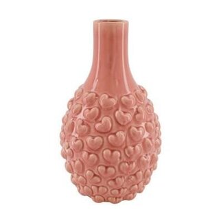 4A Keramik Vase “Hearts” | Farbe: Hellrosa | Durchmesser Öffnung 4 centimeter | Breite 21.5 centimeter | Höhe 35.5 centimeter | Pro Vase