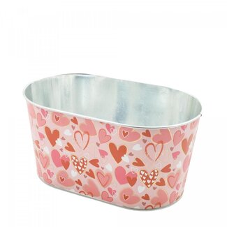 4A Zinc Flowerpot Planter “Alove” | Colour: Red and Pink | Length 22 centimeter | Width 14 centimeter | Height 11 centimeter | Per 10 planters