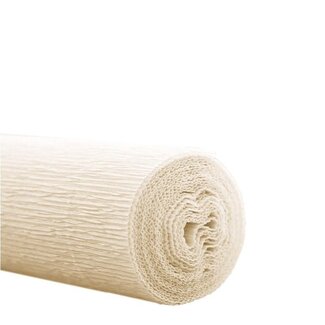 4A Crepe paper on roll | Colour: Cream-coloured | Width 50 centimeter | Length 2.5 meter | Per 5 rolls