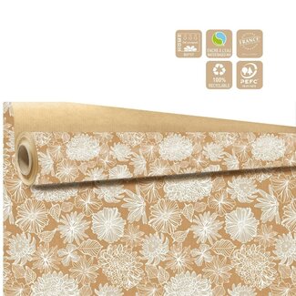 4A Papier en rouleau “Salomé” | Couleur: Blanc naturel | Largeur 80 centimeter | Longueur 40 meter | 60 gram/m2 | Par rouleau