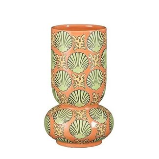 4A Keramieken Vaas “Elea” | Kleur: Zalmkleurig | Diameter 15 centimeter | Hoogte 25 centimeter | Per vaas
