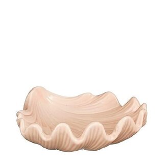 4A Keramiek Bord Schelp "Maritiem" | Kleur: Roze | Diameter 18 centimeter | Hoogte 7 centimeter | Per 2 schelpen