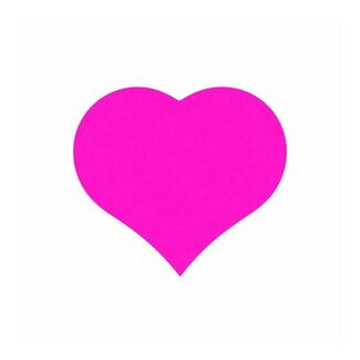 4A Étiquette autocollante "Cœur" | Couleur: Rose | Diamètre 40 millimètre | Par 500 autocollants