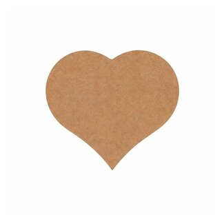 4A Sticker Label "Hart" | Kleur: Bruin | Diameter 40 millimeter | Per 500 stickers