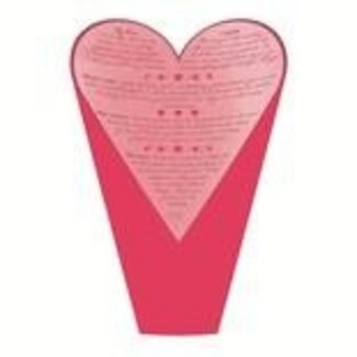 4A Flower sleeve “Love Letters” | Colour: Red | Length 50 centimeter | Width 35 centimeter | Opening 10 centimeter | Per 50 sleeves