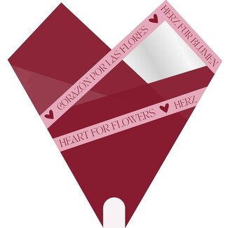 4A Housse pour fleurs Smartsleeve "Whispers” | Couleur: Rouge | Longueur 50 centimeter | Largeur 44 centimeter | Par 50 housses