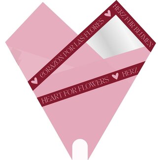 4A Housse fleurie Smartsleeve "Whispers” | Couleur: Rose | Longueur 50 centimeter | Largeur 44 centimeter | Par 50 housses