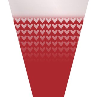 4A Blumenhülle “Desire” PCR | Farbe: Rot | Länge 50 centimeter | Breite 35 centimeter | Öffnung 10 centimeter | Pro 50 Hüllen