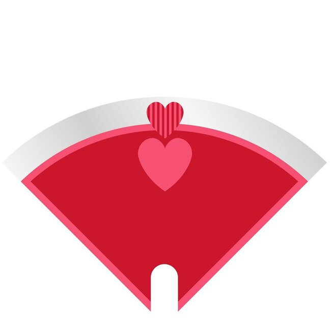 Blumenhülle “Moon Esmé” PCR | Farbe: Rot | Länge 35 centimeter | Breite 35 centimeter | Pro 50 Hüllen