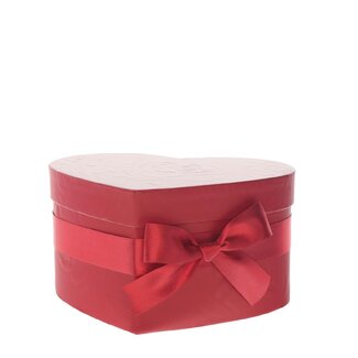 4A Hoedendoosje Cadeaudoosje Hartvorm “Serenade” | Kleur: Rood | Lengte 15 centimeter | Breedte 19 centimeter | Hoogte 10 centimeter | Per 6 doosjes