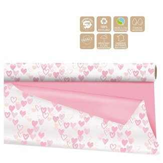 4A Folie auf Rolle “My Love” | Farbe: Rosa | Breite 80 centimeter | Länge 25 meter | Pro Rolle