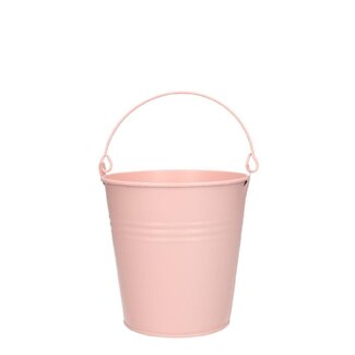 4A Zinken Emmer Bloempot Plantenpot “Breeze” | Kleur: Roze | Diameter 13 centimeter | Hoogte 13 centimeter | Per 10 emmers