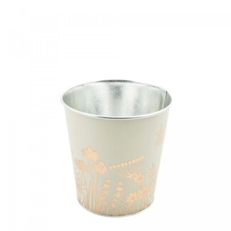 4A Pot de fleurs en zinc Pot pour plante “Alossi” | Couleur: Vert clair | Diamètre 13 centimeter | Hauteur 13 centimeter | Par 10 pots de fleurs