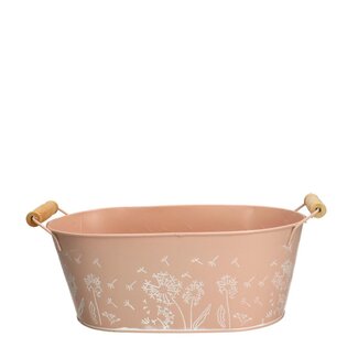 4A Zinkbehälter Blumentopf Pflanzentopf “Celo” | Farbe: Hellrosa | Länge 25 centimeter | Breite 15 centimeter | Höhe 10 centimeter | Pro 12 Töpfe