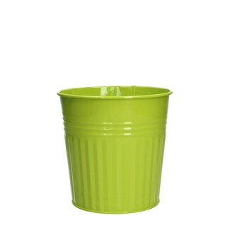 4A Zinc Flowerpot Plant pot “Zion” | Colour: Green | Diameter 11 centimetre | Height 14 centimetre | Per 10 flowerpots