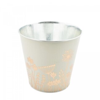 4A Zinken Bloempot Plantenpot “Alossi” | Kleur: Lichtgroen | Diameter 16 centimeter | Hoogte 16 centimeter | Per 10 bloempotten