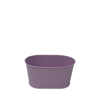 4A Zinken Bak Bloempot Plantenpot “Milo” | Kleur: Paars | Lengte 15.5 centimeter | Breedte 9 centimeter | Hoogte 8 centimeter | Per 10 bakken